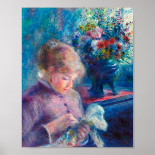 Affiche Une jeune femme couchant par Pierre-Auguste Renoir