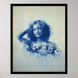 Affiche Une jeune fille aux fleurs 1903