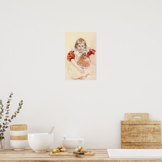 Affiche Une jeune fille avec une poupée, beaux-arts, (Cuisine)