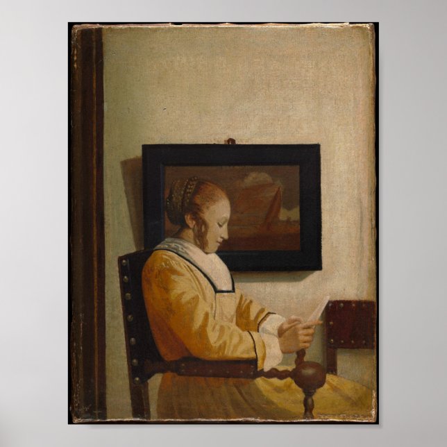 Affiche Une Jeune Lecture — Vieux Portrait Maître (Devant)