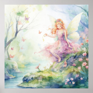Affiche Une jolie fée de printemps