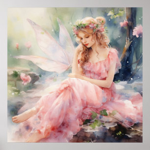 Affiche Une jolie fée de printemps