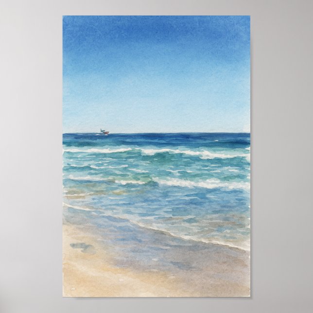 Affiche Une journée à la plage (Devant)