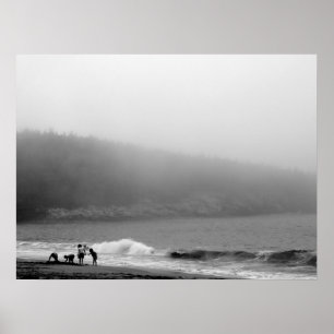 Affiche Une journée à la plage - Maine
