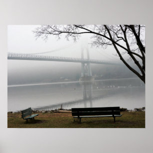 Affiche Une journée brumeuse autour du Pont Mid-Hudson