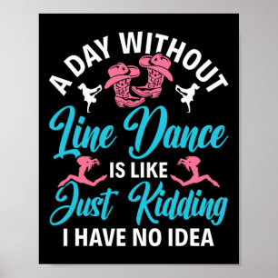 Affiche Une Journée Sans Ligne Danse Amusante Ligne Danse 