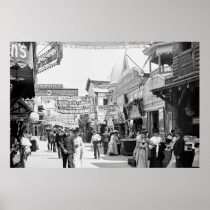 Affiche Une journée tranquille à Coney Island 1903