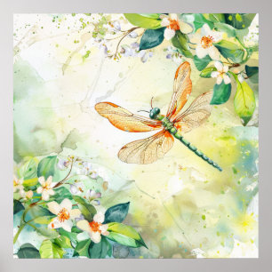 Affiche Une libellule de printemps