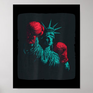 Affiche Une Liberté Impressionnante Avec Gants De Boxe Cos