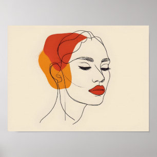 Affiche Une ligne d'art féminin