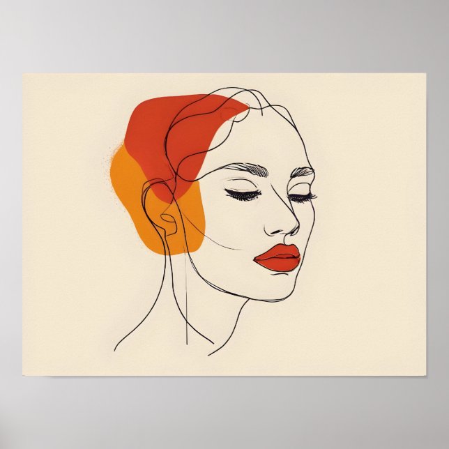 Affiche Une ligne d'art féminin (Devant)