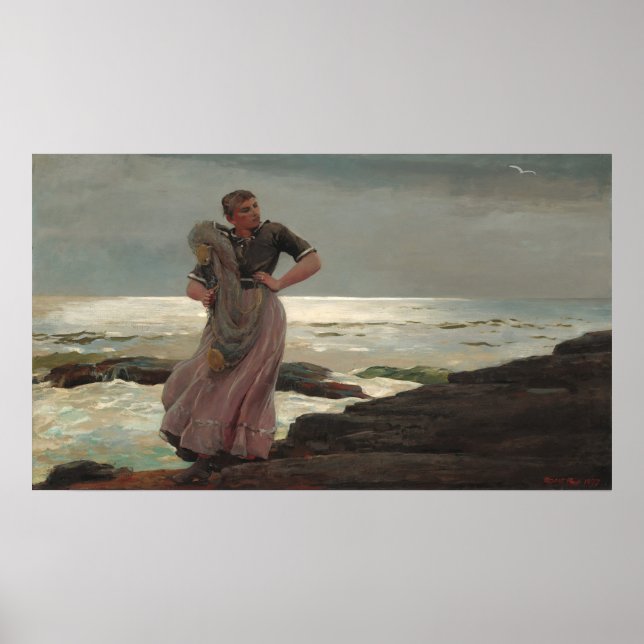 Affiche Une lumière sur la mer - Winslow Homer Fine Art Po (Devant)