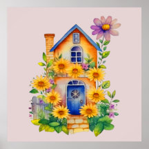Une Maison Et Des Fleurs Merveilleuses, Des Murs C
