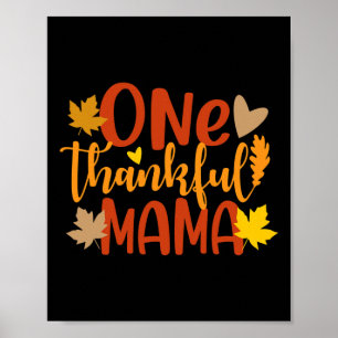 Affiche Une Mama Remerciée Automne Automne Mère Thanksgivi
