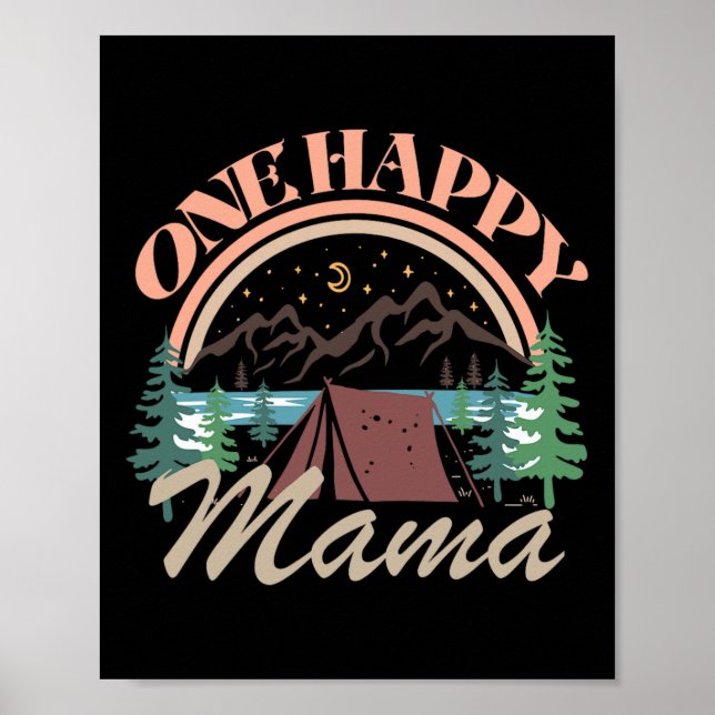 Affiche Une maman heureuse, première aventure de camping d (Devant)