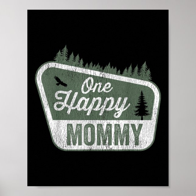 Affiche Une maman heureuse tenue assortie pour la fête d'a (Devant)