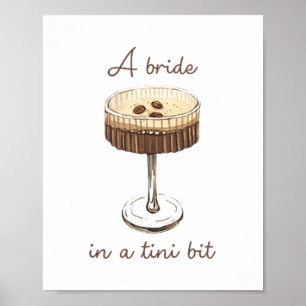 Affiche Une mariée dans une mariée un peu drôle Martini En