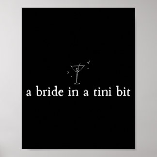 Affiche Une mariée dans une toute petite mariée au martini
