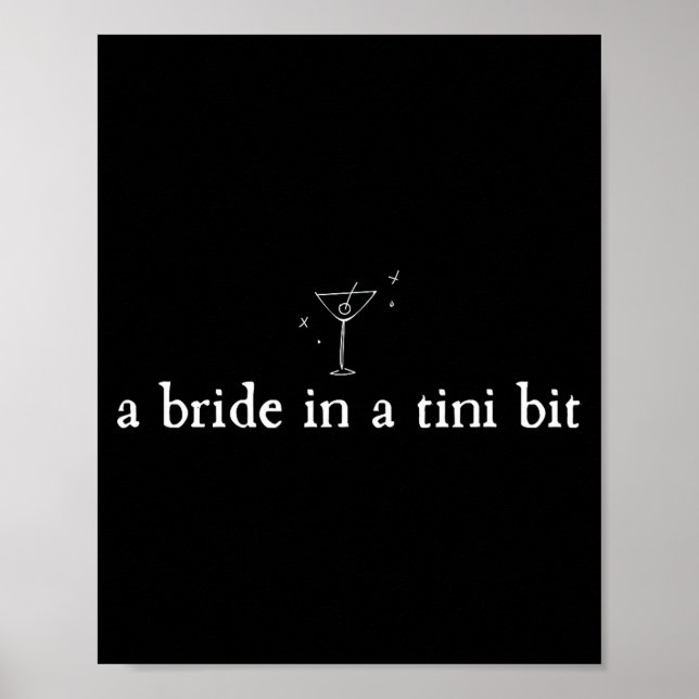 Affiche Une mariée dans une toute petite mariée au martini (Devant)