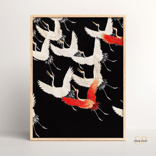 Affiche Une myriade de grues volantes sur Furisode Art Jap