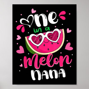 Affiche Une Nana Melon En été Famille Pastèque Fête des Mè