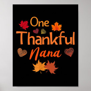 Affiche Une nana remerciante Thanksgiving mignonne femmes