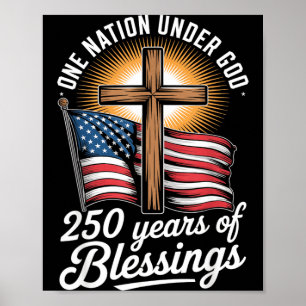 Affiche Une nation sous Dieu 250 ans 250e anniversaire