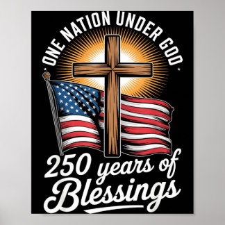 Affiche Une nation sous Dieu 250 ans 250e anniversaire