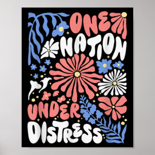 Affiche Une nation sous la contrainte Florale Amérique Dra