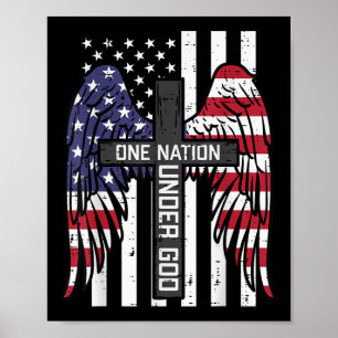 Affiche Une nation sous la Croix de Dieu Mémorial des aile