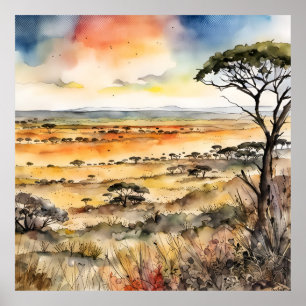 Affiche Une nature sauvage africaine dévoilée