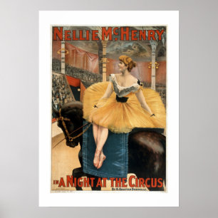 Affiche Une nuit à l'affiche du théâtre Vintage du cirque