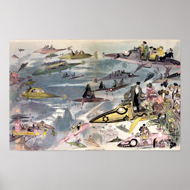 Affiche Une nuit à l'opéra en 2000 par Albert Robida (Devant)