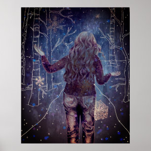 Affiche Une nuit neigeuse