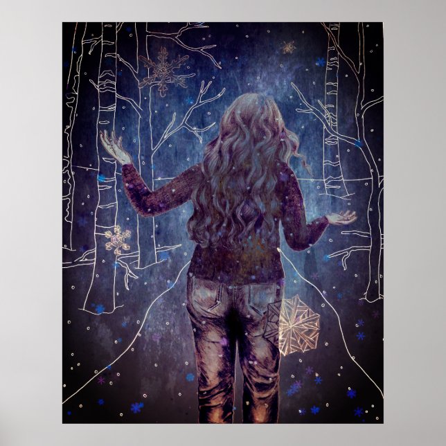 Affiche Une nuit neigeuse (Devant)