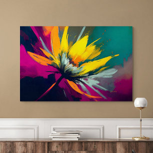 Affiche Une odyssée florale – Fleur expressive en mouvemen