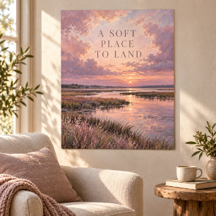 Affiche Une œuvre d'art intitulée A Soft Place to Land