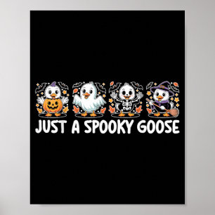 Affiche Une oie effrayante mignonne drôle Halloween oie id