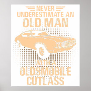 Affiche Une Oldsmobile Cutlass 1970 de vieil homme