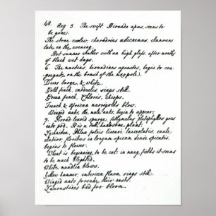 Affiche Une page du journal intime de Rev. James Woodforde