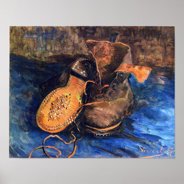 Affiche Une paire de chaussures de Vincent van Gogh 1887 (Devant)
