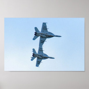 Affiche Une paire de F-18 Superhornets