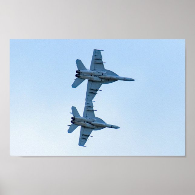 Affiche Une paire de F-18 Superhornets (Devant)
