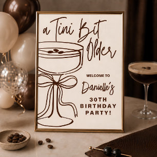 Affiche Une pancarte d'anniversaire Espresso Martini « Un