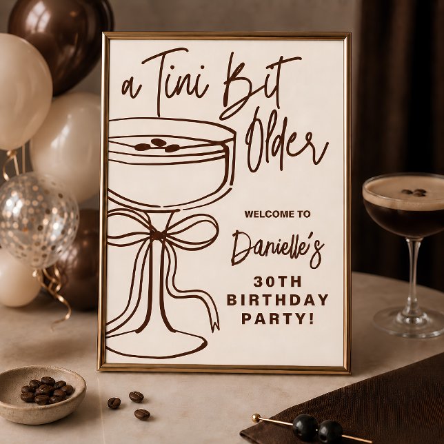 Affiche Une pancarte d'anniversaire Espresso Martini « Un  (Créateur téléchargé)