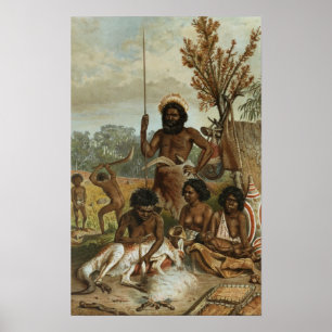 Affiche Une partie australienne de famille de