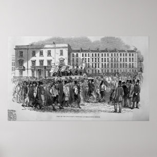 Affiche Une partie du cortège de Chartist