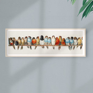 Affiche Une perche d'oiseaux Illustration de la perche Vin