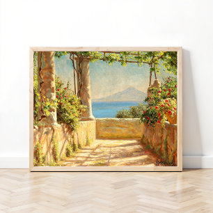 Affiche Une pergola à Capri, Emil Wennerwald