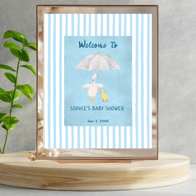 Affiche Une petite oie arrive Baby Shower Bienvenue (Créateur téléchargé)